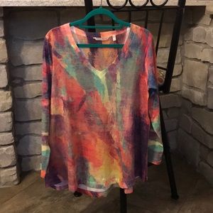 Soft Surroundings Plein De Couleurs Top